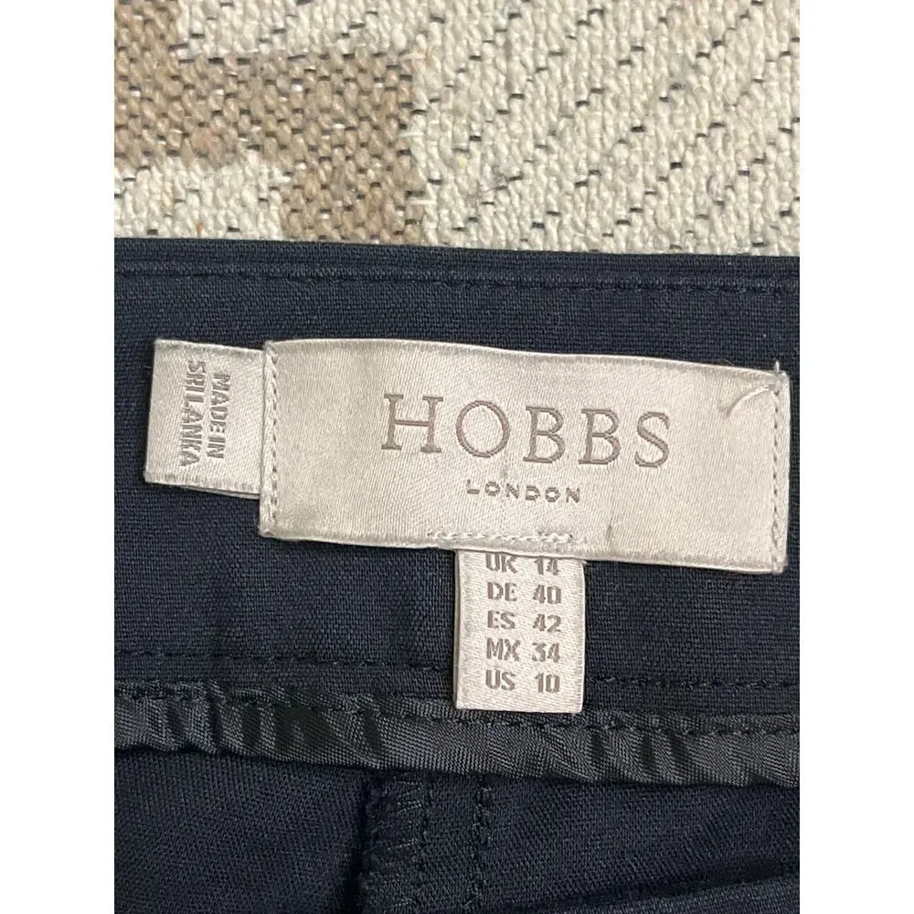Hobbs London Black Annie Trouser Pants, size 10, MSRP $165